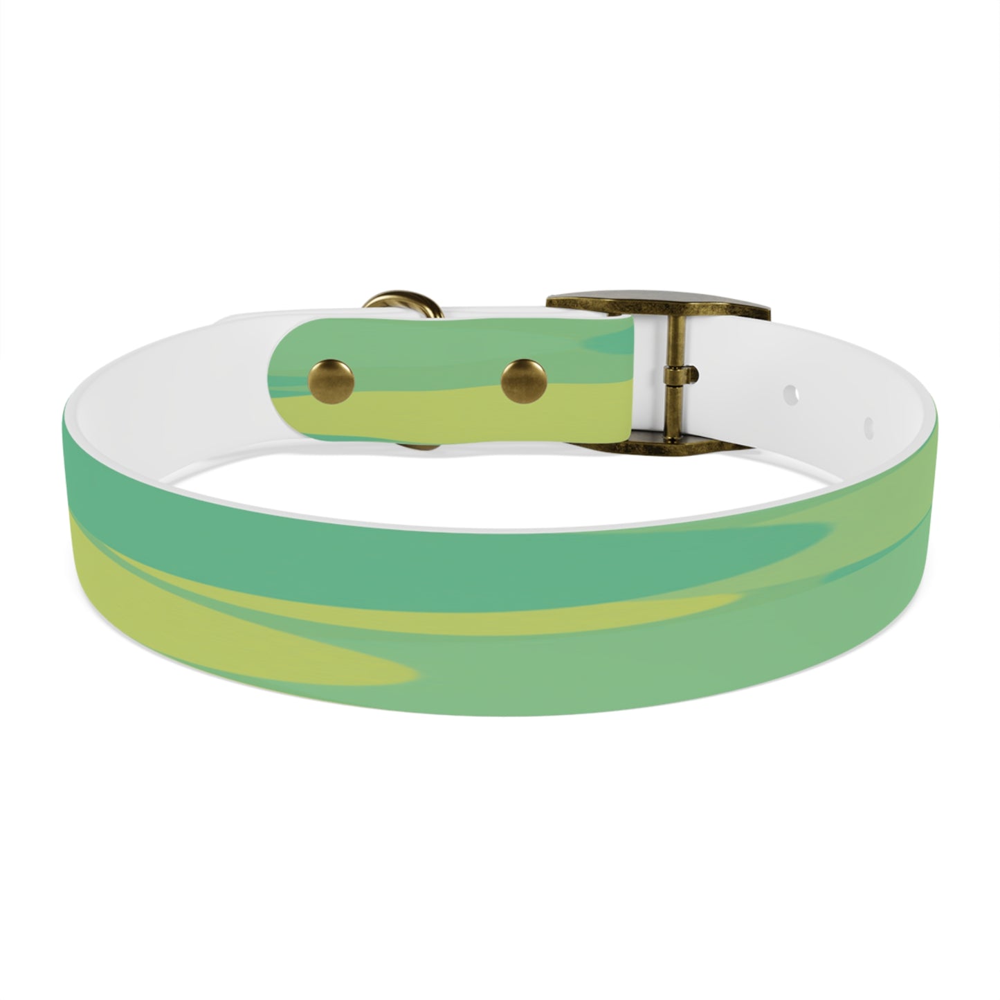 Pastel Green Patches Medium Dog Collar