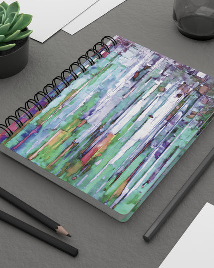 Striped Pastels Spiral Bound Journal, 5" x 7" 150 pages