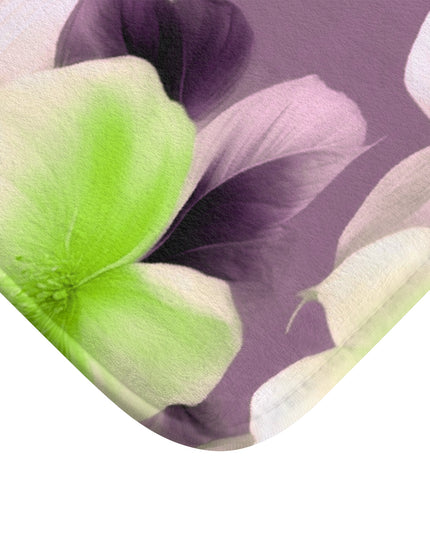 Lime Lavender Floral Bunch 34" x 21" Bath Mat