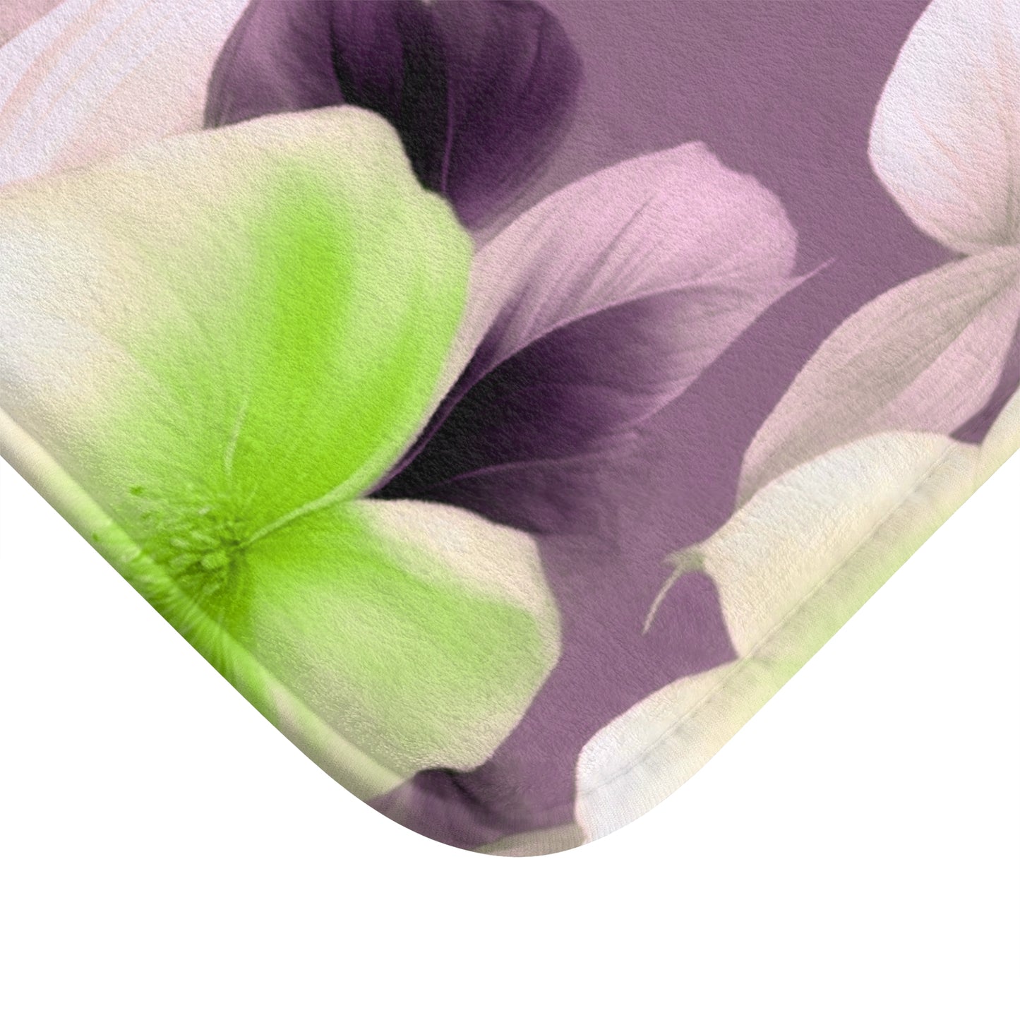 Lime Lavender Floral Bunch 34" x 21" Bath Mat