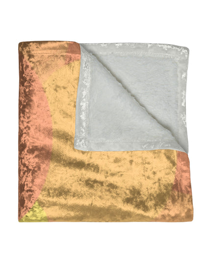 Pastel Bright Oranges Patches 50" x 60" Crushed Velvet Blanket