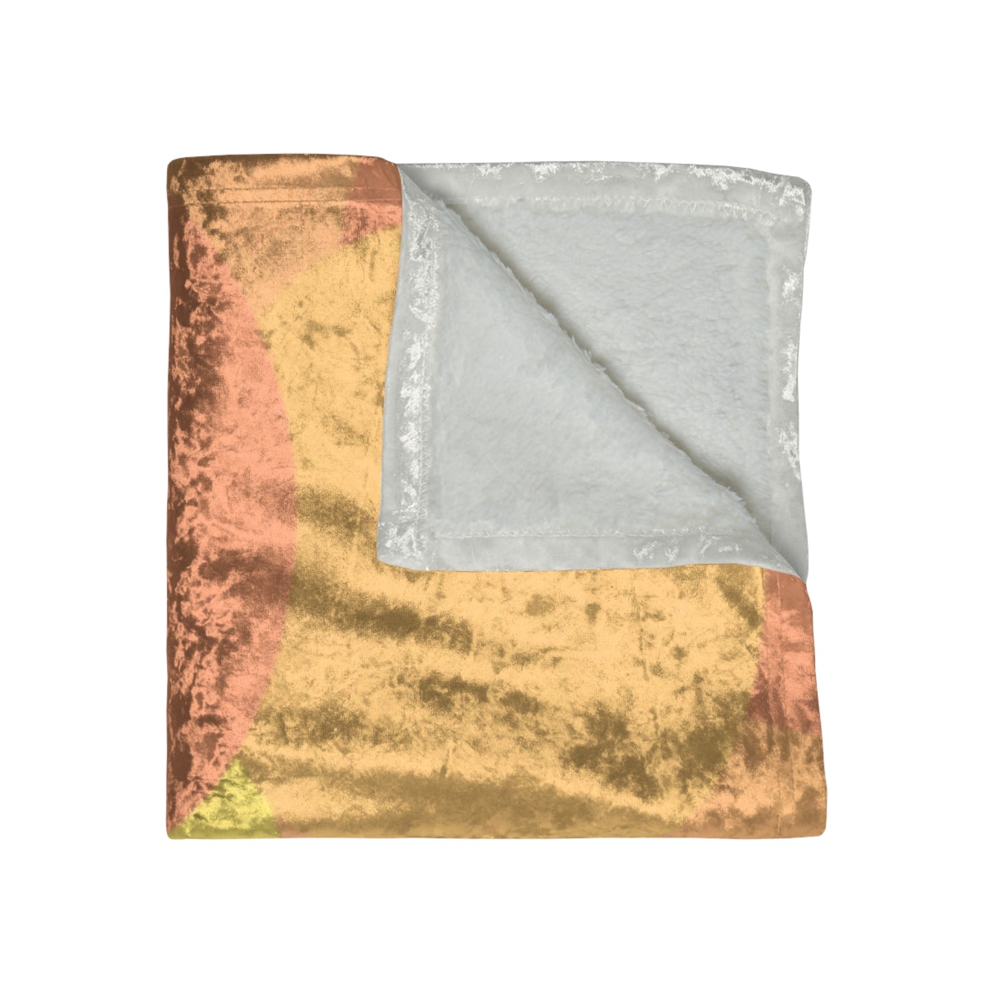 Pastel Bright Oranges Patches 50" x 60" Crushed Velvet Blanket