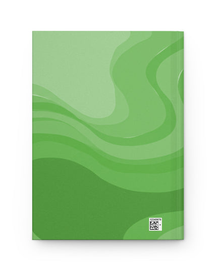 Greenie Meanie Wavey 5.75" x 8" Hardcover Journal Matte with 150 lined pages
