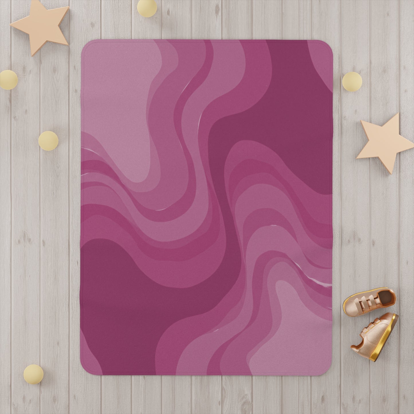 Pinky Mauve Wavey Toddler Blanket, 30" x 40"