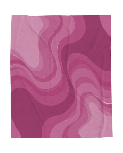 Pinky Mauve Wavey Velveteen Plush Blanket, 50" x 60"