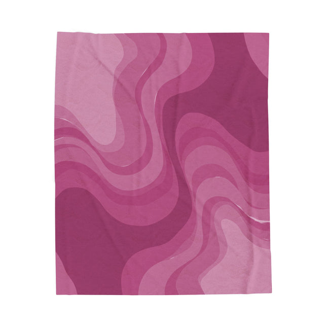 Pinky Mauve Wavey Velveteen Plush Blanket, 50" x 60"