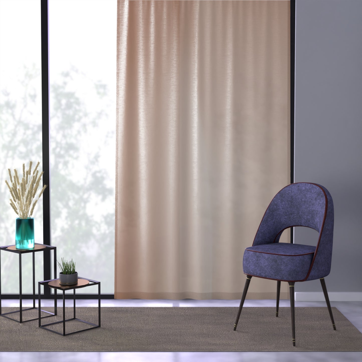 Soft Fade Sheer Window Curtain, 50" x 84", partially transparent