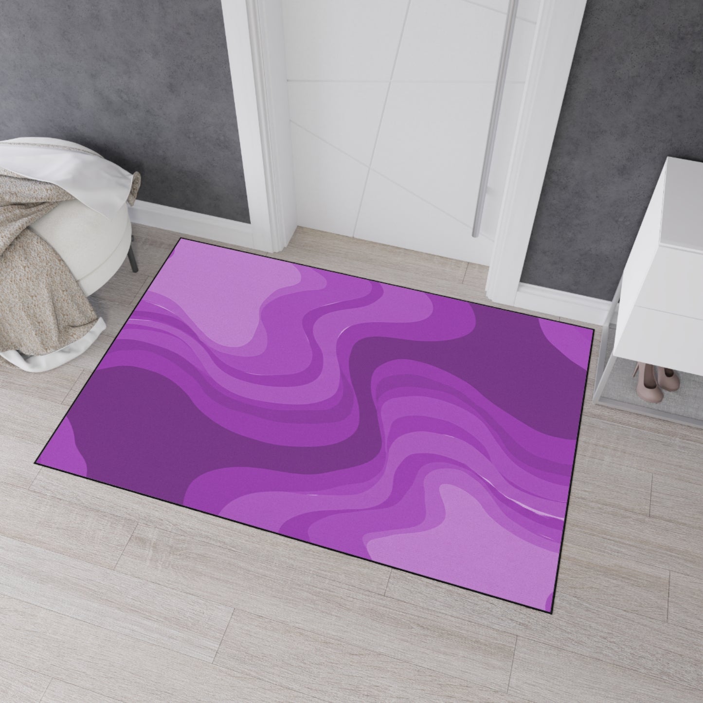 Wavey Purple Wavey 48" x 72" Heavy Duty Floor Mat