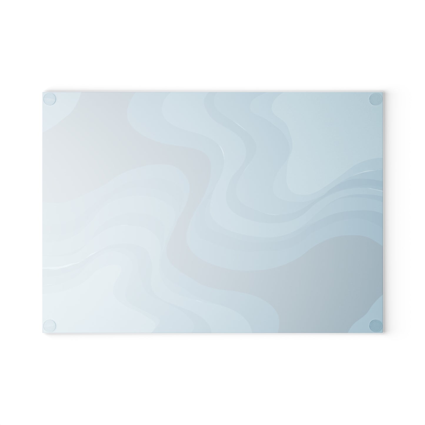 Sky Blue Wavey 8" x 11" Glass Cutting Board