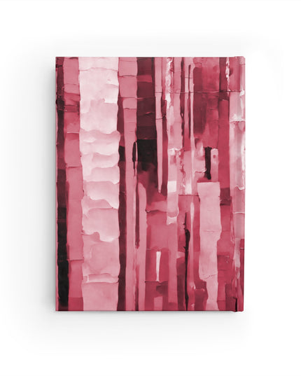 Striped Ruby 5" x 7" Journal - 128 Ruled Line pages