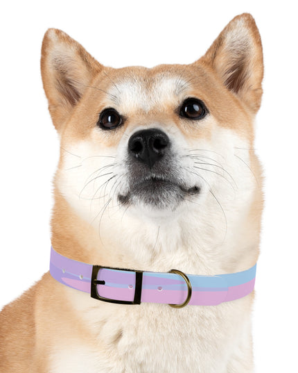 Pastel Purple and Mauve Patches Large Dog Collar