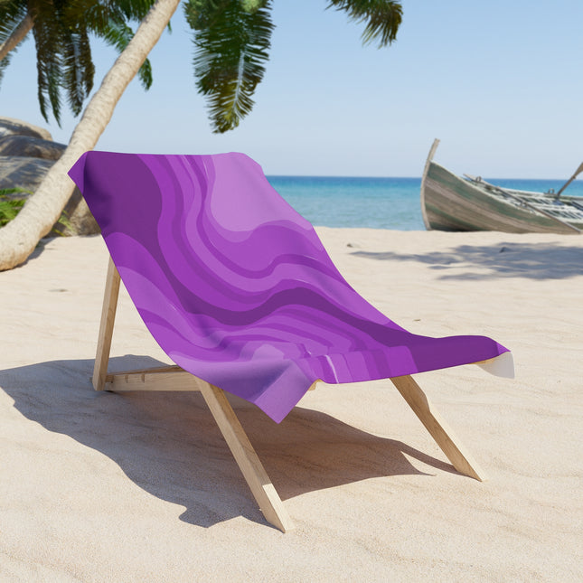 Wavey Purple Wavey 30" x 60" Beach Towel