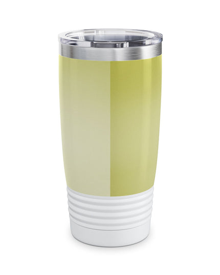 Lemon Fade Ringneck Tumbler, 20oz in white