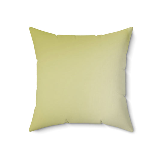 Lemon Fade 18" x 18" Faux Suede Square Pillow