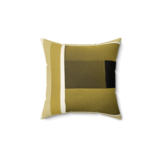 Tan Shadow 14" x 14" Faux Suede Square Pillow