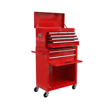 Rolling Tool Chest, 8-drawer Storage Cabinet, Red
