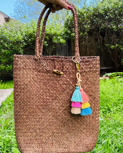 Spring Straw Shopping Bag