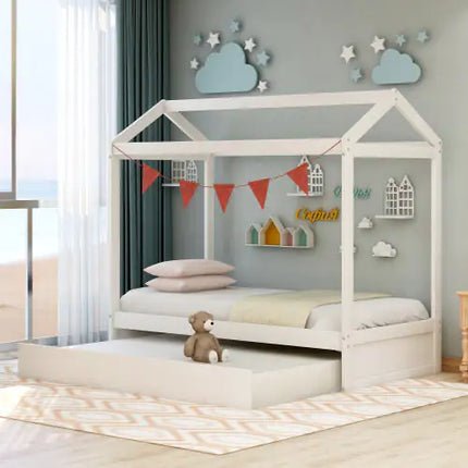 White House Bed With Trundle