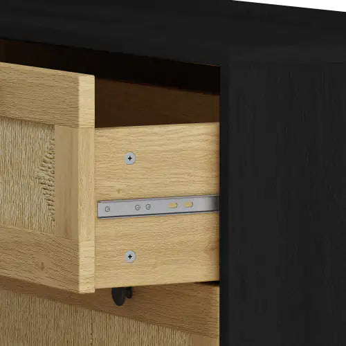 3-Drawer Woven Rope Storage Cabinet – Ideal for Bedroom, Living Room, Dining Room, or Hallway