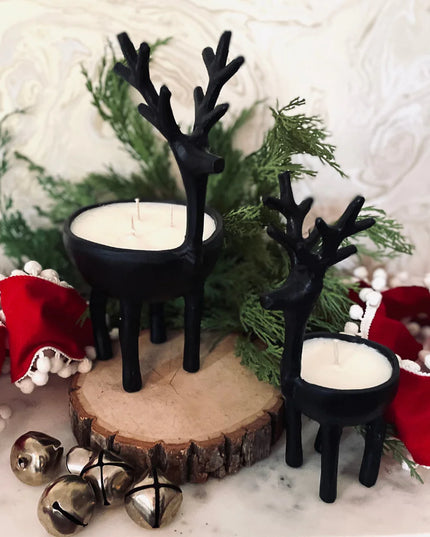 On Dasher On Dancer Candle Set - Woodland Chateau