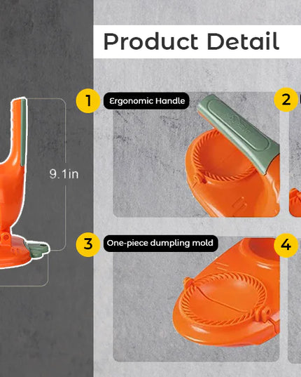 2-in-1 Manual Dough Press. Dumpling Empanada Pastries Maker