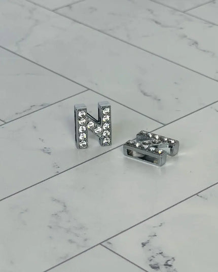 Pavé Letters -Silver Charms