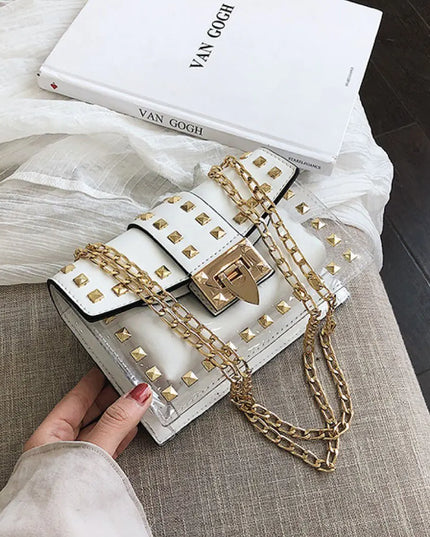 Betty Shoulder Bag -Clear/White