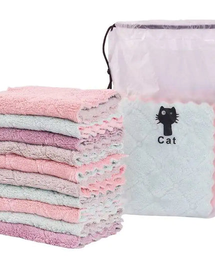 Set Of 10 Microfiber Cleaning Towels