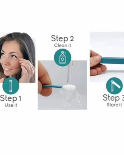 Reusable Silicone Cotton Swab -2 Pack