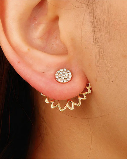 Crystal Earrings -Gold