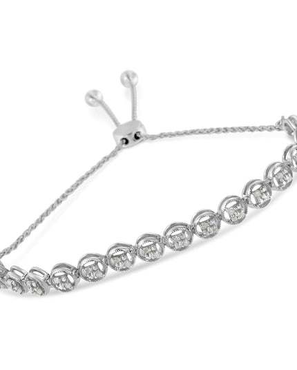 Sterling Silver Diamond Bolo Bracelet (0.25 cttw, I-J Color, I3 Clarity)