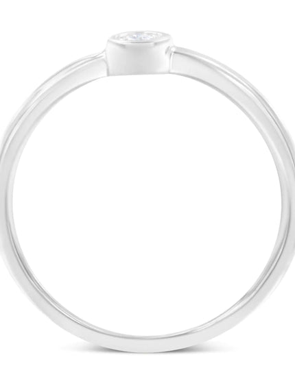 .925 Sterling Silver Miracle-Set Diamond Round Shaped Promise Ring (0.05 Cttw, J-K Color, I1-I2 Clarity)