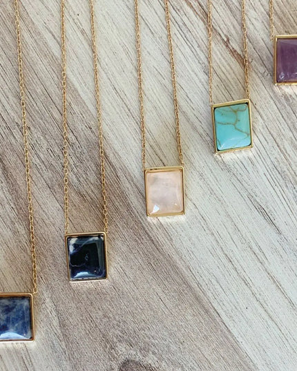 Square Drop Necklace