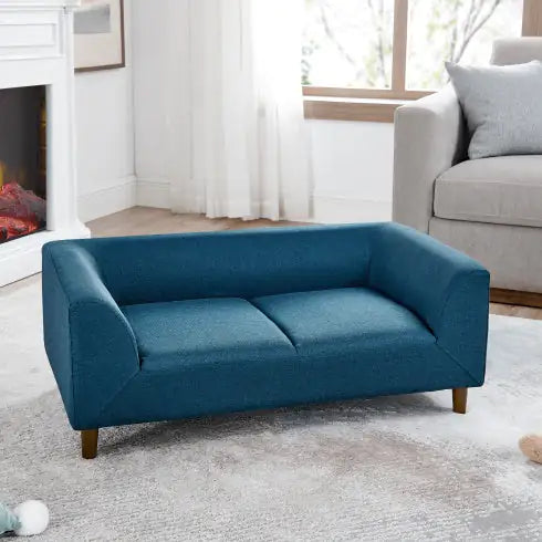 Modern Rectangular Pet Sofa with Arms Suitable For Medium And Large Dogs