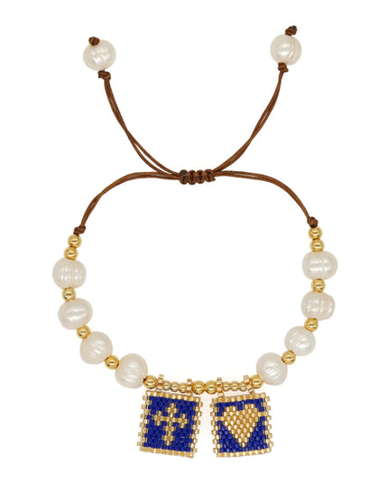 Sacred Freshwater Pearl Scapular Bracelet