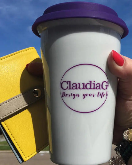 ClaudiaG Ceramic Travel Mug