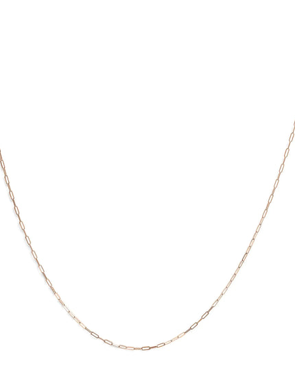 Unisex Solid 14K Gold 1.5mm Paperclip Chain Necklace - Choice of Length and Metal Color