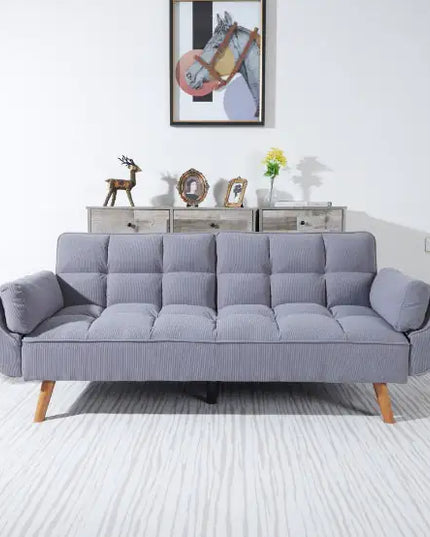 Corduroy Sofa Bed, Smoke Gray