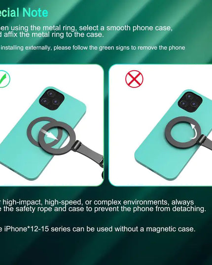 Magnetic Neck Mount for Phones, Neck Cell Phone Holder Pov/Vlog Selfie Mount Hand Free Phone Neck Holder Chest Stand Strap Video Recording for Iphone 16 15 14 13 12 Series Android Phones,Action Camera Accessories Smartphone