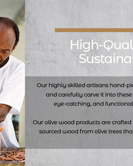 Original Olive Wood Cutting Board with Handle
