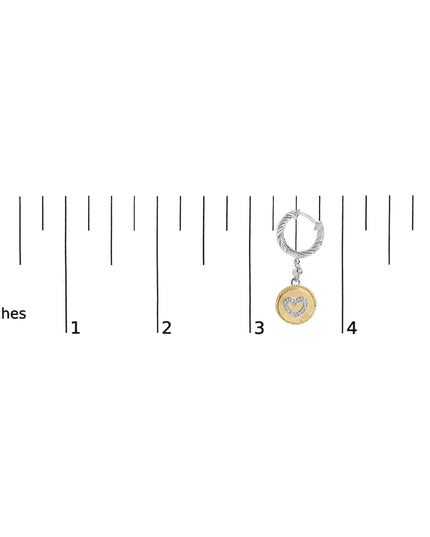 18K Yellow Gold Plated .925 Sterling Silver 1/8 Cttw Diamond Heart Medallion Drop and Dangle Earring (I-J Color, SI1-SI2 Clarity)