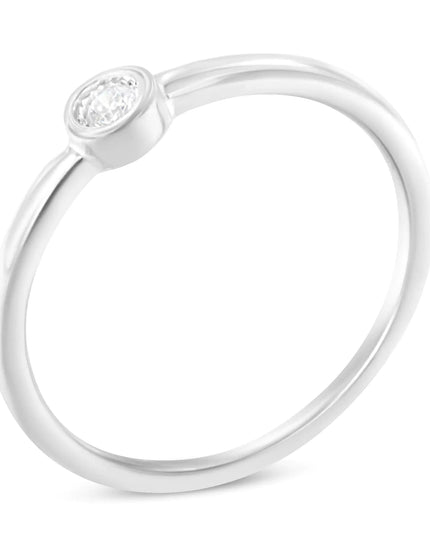 .925 Sterling Silver Miracle-Set Diamond Round Shaped Promise Ring (0.05 Cttw, J-K Color, I1-I2 Clarity)