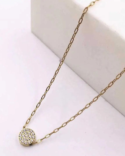Stainless Steel Gold Sun Necklace