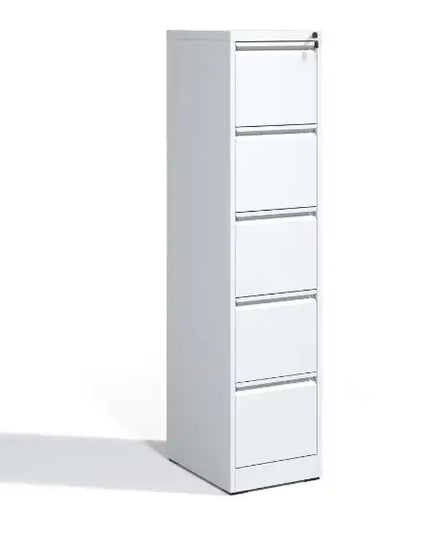 Locking 5-drawer Metal Vertical File Cabinet, Steel, Office/home