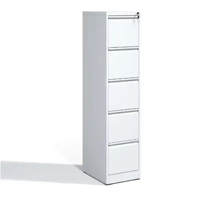 Locking 5-drawer Metal Vertical File Cabinet, Steel, Office/home