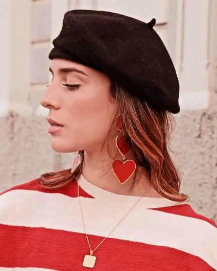 2 Red Heart Earrings