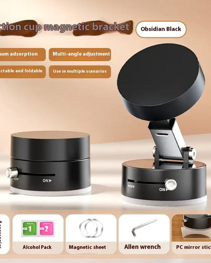 Foldable Magnetic Vacuum Car Phone Holder Foldable Suction Cup With Suction Cup Hands-Free Navigation For Smart Phone