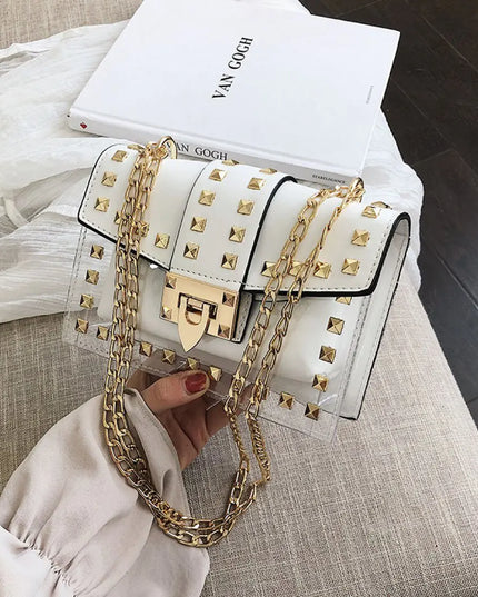 Betty Shoulder Bag -Clear/White