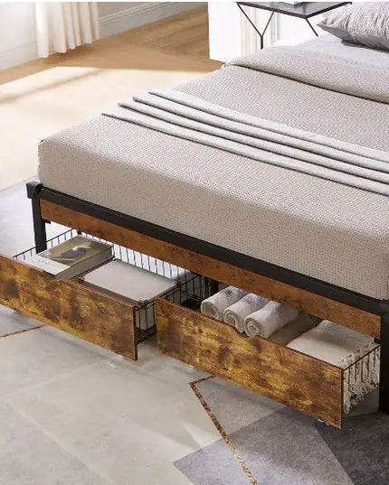 Queen Bed With Drawers