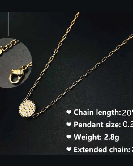 Stainless Steel Gold Sun Necklace